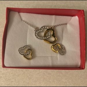 Swarovski necklace and earrings